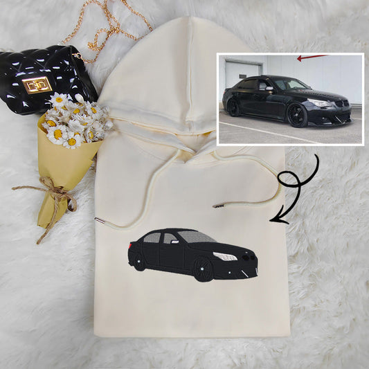 Express Your Love for Cars: Personalized Car Embroidery Hoodie