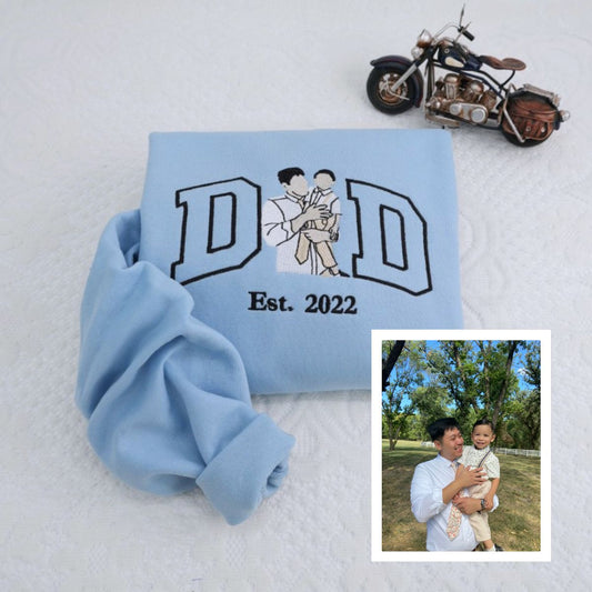 Established Dad Custom Hoodies - Father Embroidered Sweatshirts - Perfect Father's Day Gift
