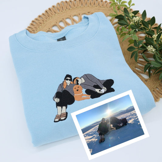 Milestone Roman Numeral Portrait Hoodies - Custom Date Memory Embroidered Sweatshirts - Timeless Love Gift