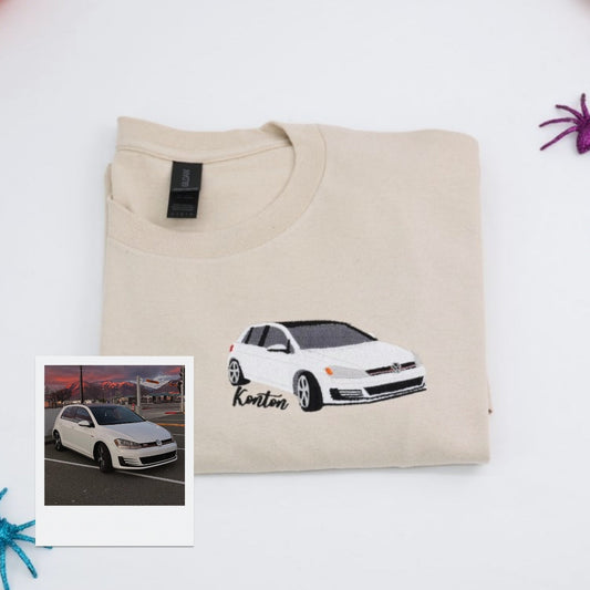 Personalized Car Custom T-Shirts - Auto Enthusiast Embroidered Apparel - Perfect Car Lover Gift
