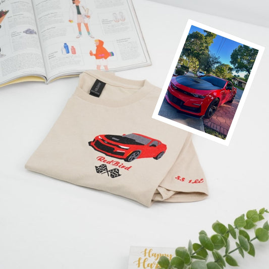 Racing Car Custom T-Shirts - Sports Car Embroidered Apparel - Perfect Auto Racing Gift