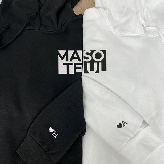 Soul Mate Matching Custom Embroidered Matching Hoodies For Couples