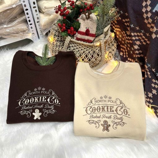 Halloween Gingerbread Man Embroidered Sweatshirt