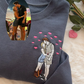 Heart Photo Embroidered Portrait Sweatshirt