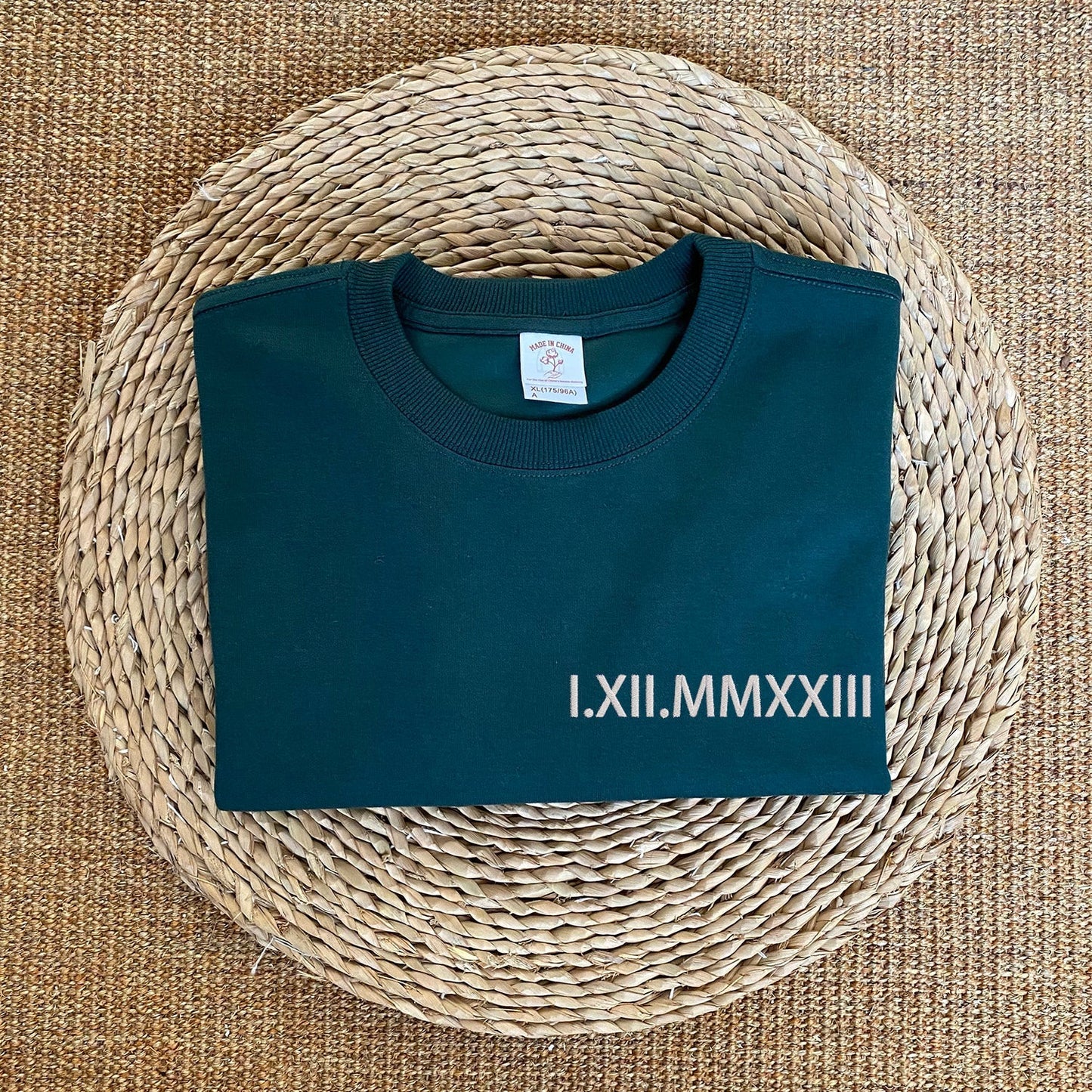 Roman Numeral Chic: Tailor-Made Embroidered Sweatshirt for You