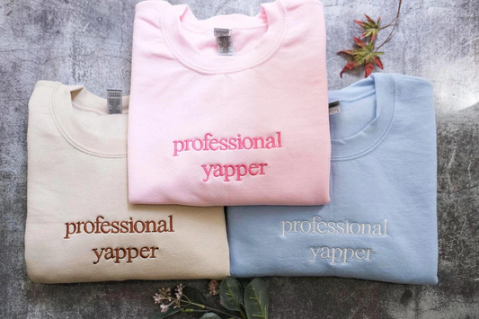 Professional Yapper Sweatshirt, Funny Crewneck, Funny Gift For Men, Womens Funny Shirt