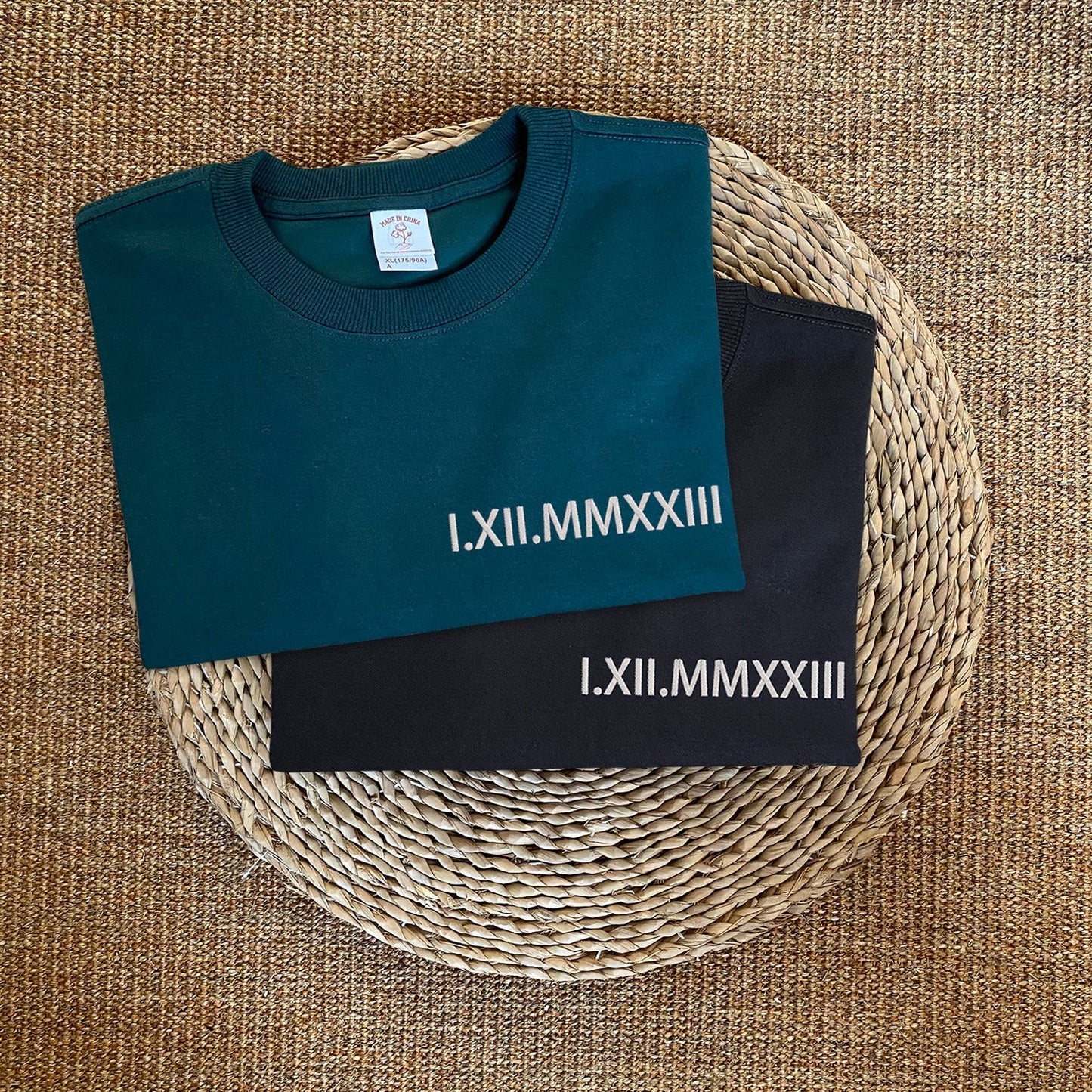 Roman Numeral Chic: Tailor-Made Embroidered Sweatshirt for You