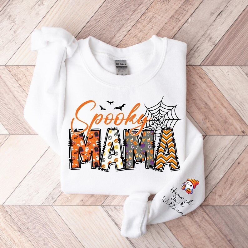 Custom Halloween Spooky Mama Sweatshirt