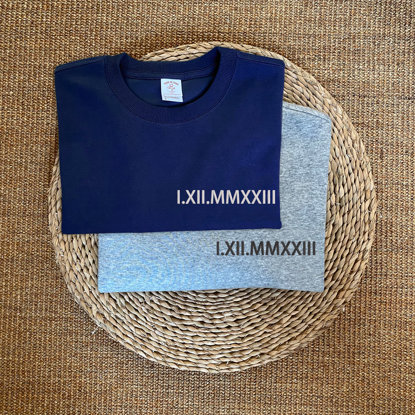 Roman Numeral Chic: Tailor-Made Embroidered Sweatshirt for You