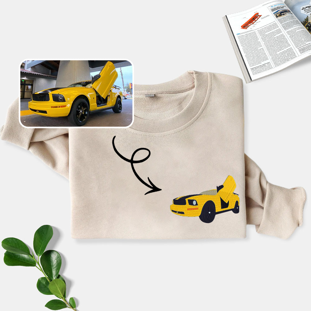 Drive in Style: Customized Embroidered Supercar Hoodie