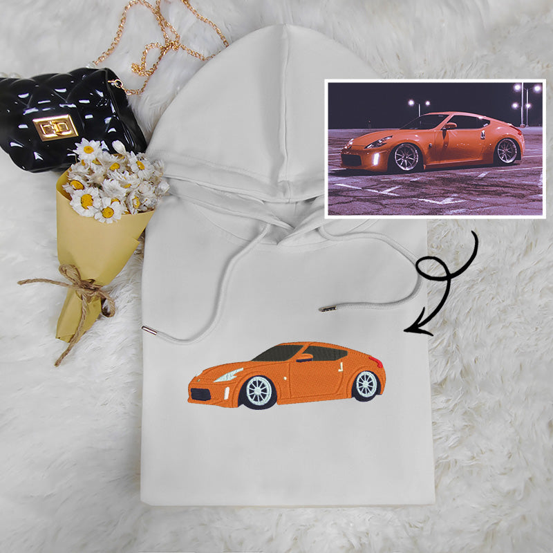 Rev Up Your Wardrobe: Custom Embroidered Car Sweatshirt