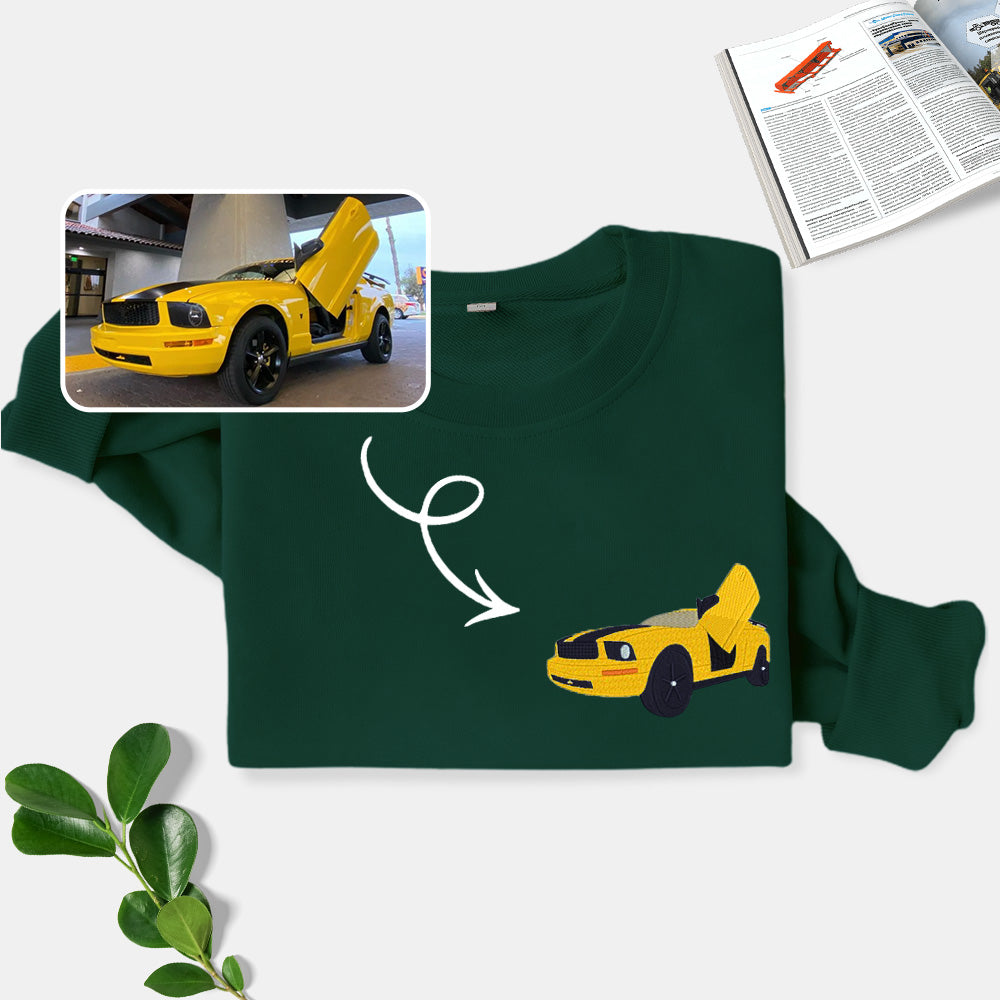 Drive in Style: Customized Embroidered Supercar Hoodie