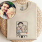 Custom Embroidered Sweatshirt Portrait Music Player Couple Valentine's Day Gift