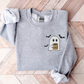 Ghosts Drinking Coffee Embroidered Sweatshirt