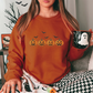Embroidered Pumpkin Halloween Sweatshirt