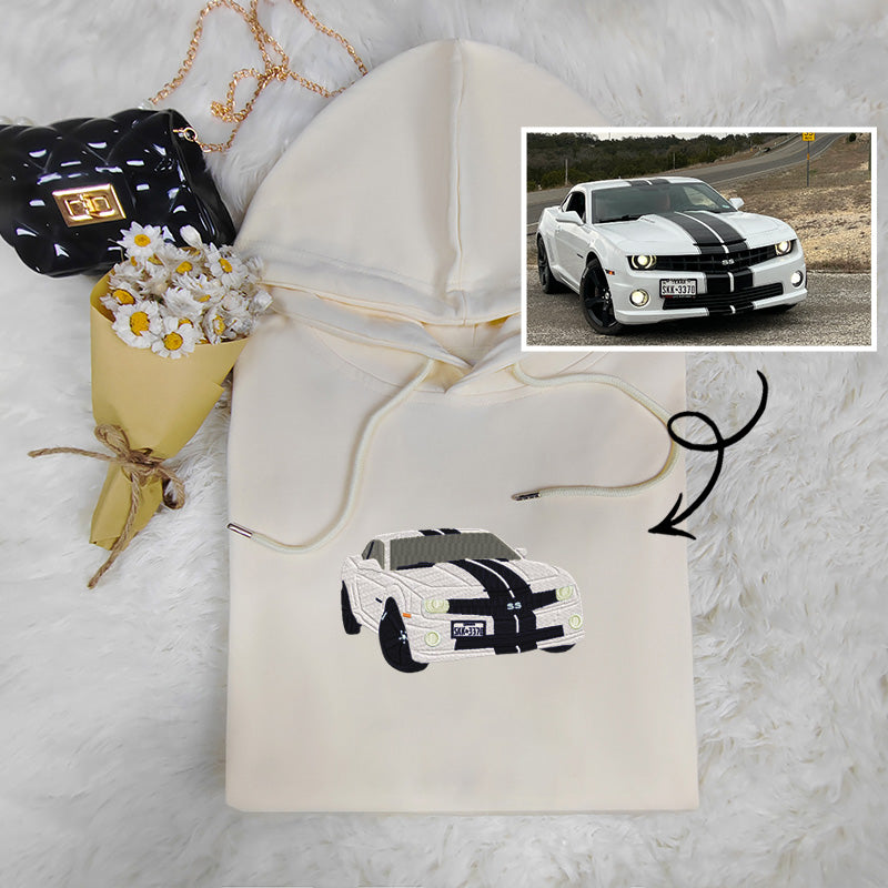 Drive in Style: Customized Embroidered Car Sweatshirt