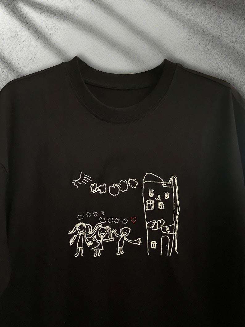 Custom Dad Sweatshirt with Kids Art | Personalized Hoodie for Father’s Day | Unique Kids Drawing Gift