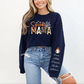 Spooky Mama-Halloween Mama Sweatshirt with Kids Name on Sleeve