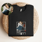 Custom Embroidered Sweatshirt Portrait Music Player Couple Valentine's Day Gift