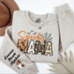Spooky Mama-Halloween Mama Sweatshirt with Kids Name on Sleeve