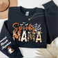 Spooky Mama-Halloween Mama Sweatshirt with Kids Name on Sleeve