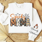 Spooky Mama-Halloween Mama Sweatshirt with Kids Name on Sleeve