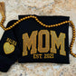 Custom Embroidered Applique Glitter Mama Sweatshirt