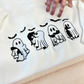 Embroidered Ghost Black Cats Embroidered Sweatshirt
