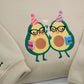 Avocado Couple Hoodies - Cute Food Matching Embroidered Sweatshirts - Perfect Halloween Anniversary Gift