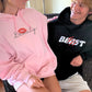 Beauty and Beast Sweatshirt or Hoodie, Custom Embroidered Gift for Couples Valentine Day