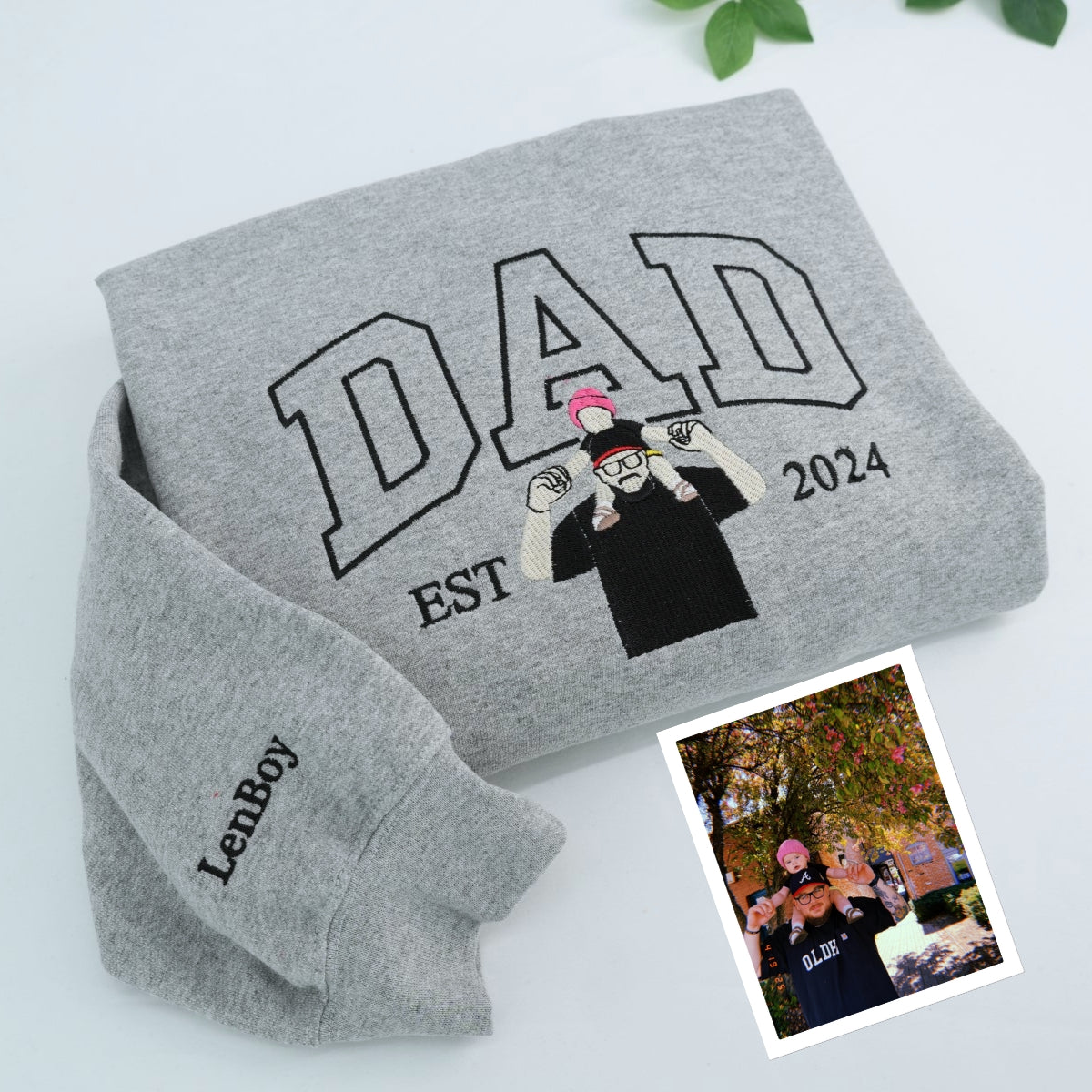 Brand New Dad Custom Hoodies - Personalized Baby Name Embroidered Sweatshirts - Father's Day