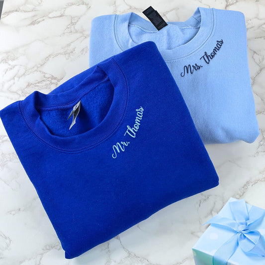 Personalized Unique Bridal Shower Gifts for Your Best Friend with Future MRS Sweatshirt Embroidered