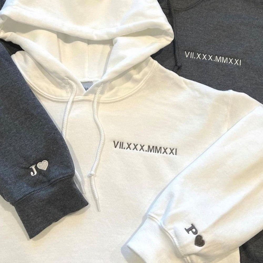 Personalized Embroidered Forever yours You are mine Matching Hoodie Sweatshirt Couple Gifts