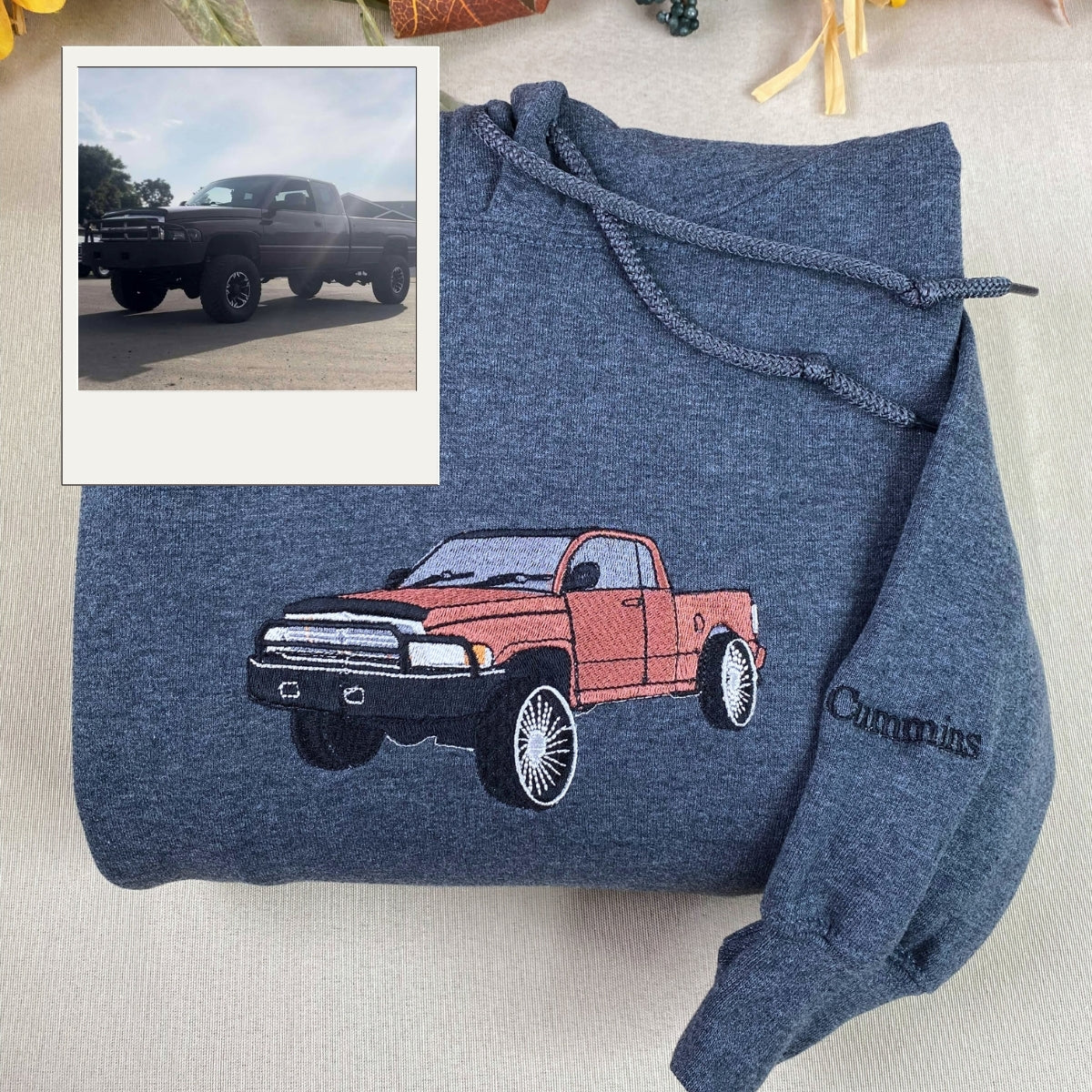 Car Lover Custom Hoodies - Vehicle Portrait Embroidered Sweatshirts - Automotive Gift