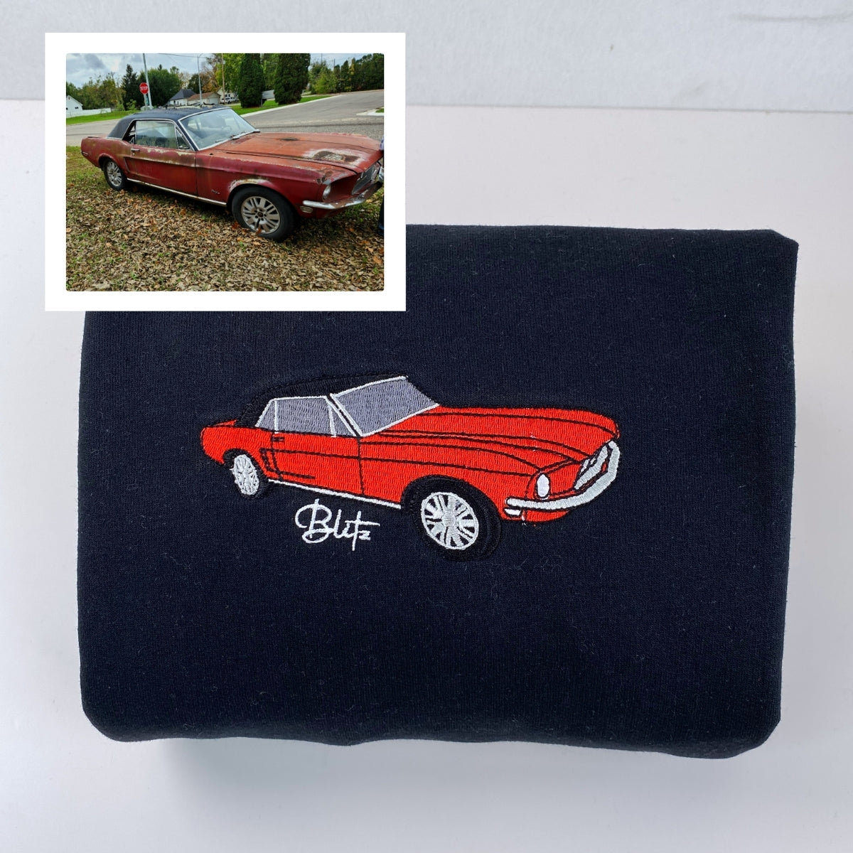 Car Lover Custom Hoodies - Vehicle Portrait Embroidered Sweatshirts - Automotive Gift