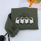 Cat Ghost Halloween Hoodie - Pet Lover Embroidered Sweatshirt - Perfect Cat Mom Halloween Gift