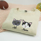 Cat Mom Portrait Sweatshirts - Custom Cat Names Embroidered Crewneck - Cat Parent Apparel