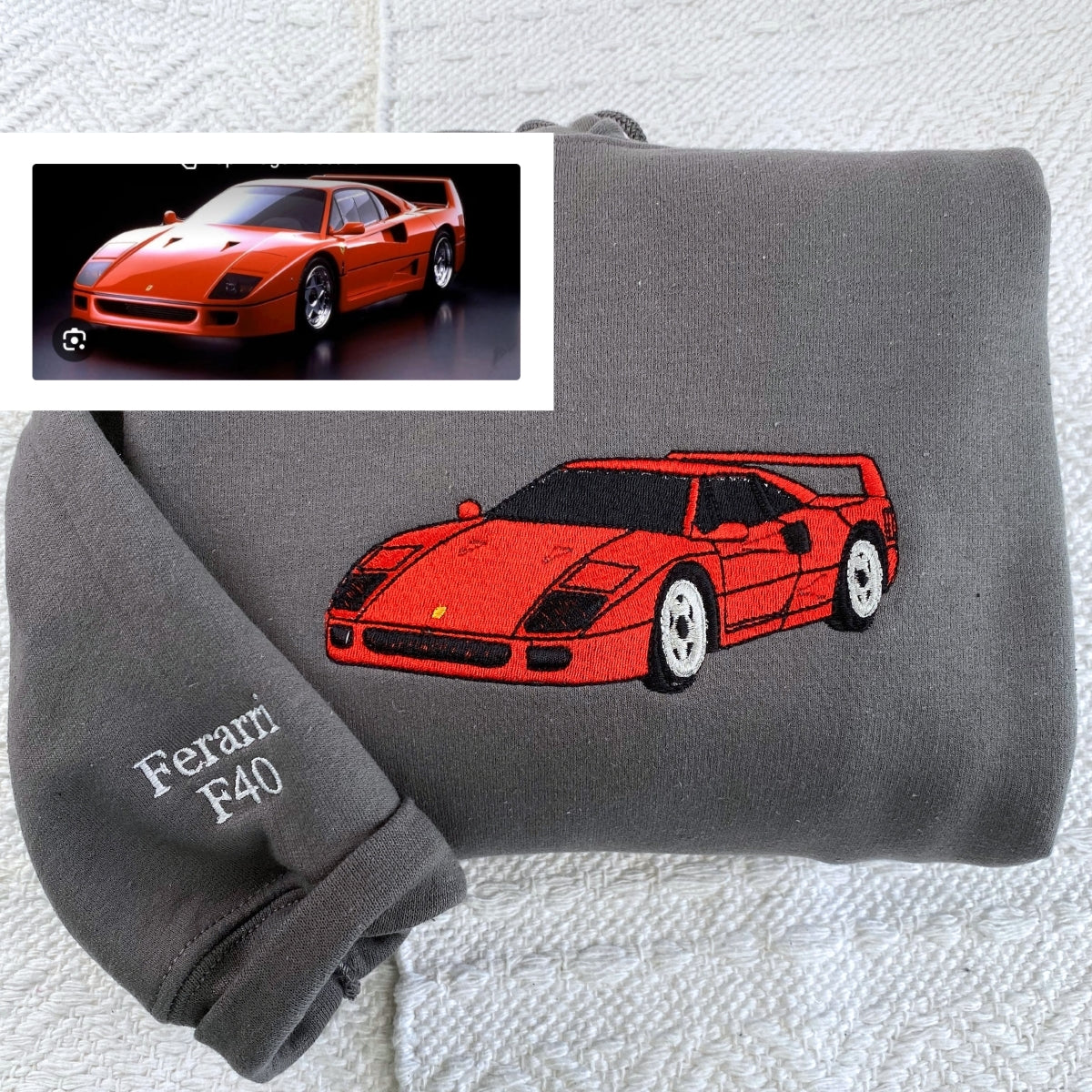 Classic Car Portrait Hoodies - Vintage Vehicle Embroidered Sweatshirts - Automotive Enthusiast Gift