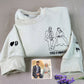 Personalized Unique Bridal Shower Gift for Sister Sweatshirt with Embroidery Photo Text Icon on Sleeve