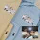 Custom Embroidered Full-Color Portrait Sweatshirt for Couples, Personalized People with Photo Hoodie