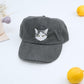 Custom Cat Photo Embroidered Cap - Pet Portrait Cat Lover Accessory - Personalized Cat Parent Gift