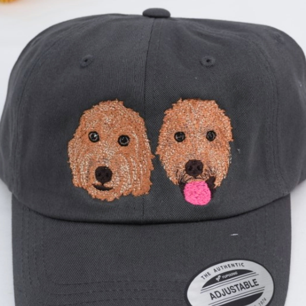 Custom Dog Photo Embroidered Cap - Pet Portrait Personalized Name Accessory - Dog Parent Lover Gift