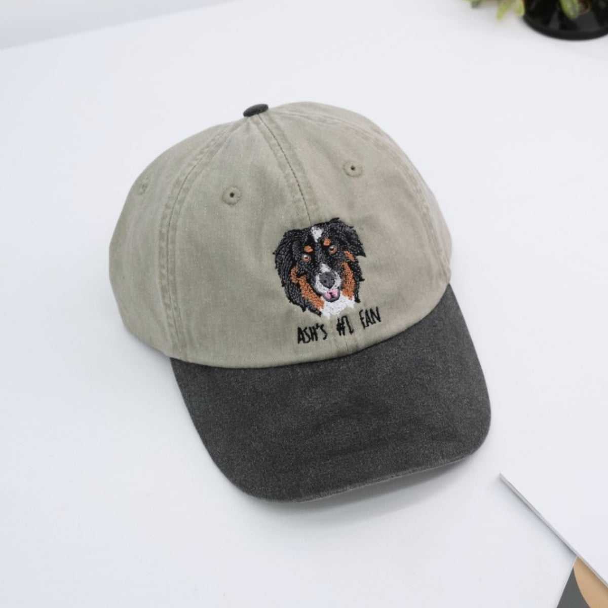 Custom Dog Portrait Embroidered Cap - Pet Parent Personalized Dog Lover Accessory - Dog Mom Dad Gift