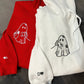 Custom Embroidered Cute Ghost Love Matching Hoodies for Couples