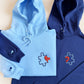 Custom Embroidered Puzzle Heart Matching Hoodies for Couples