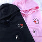 Custom Embroidered Puzzle Heart Matching Hoodies for Couples