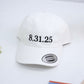 Custom Mrs. Embroidered Cap - Personalized Newlywed Bridal Accessory - Wedding Gift EST Date
