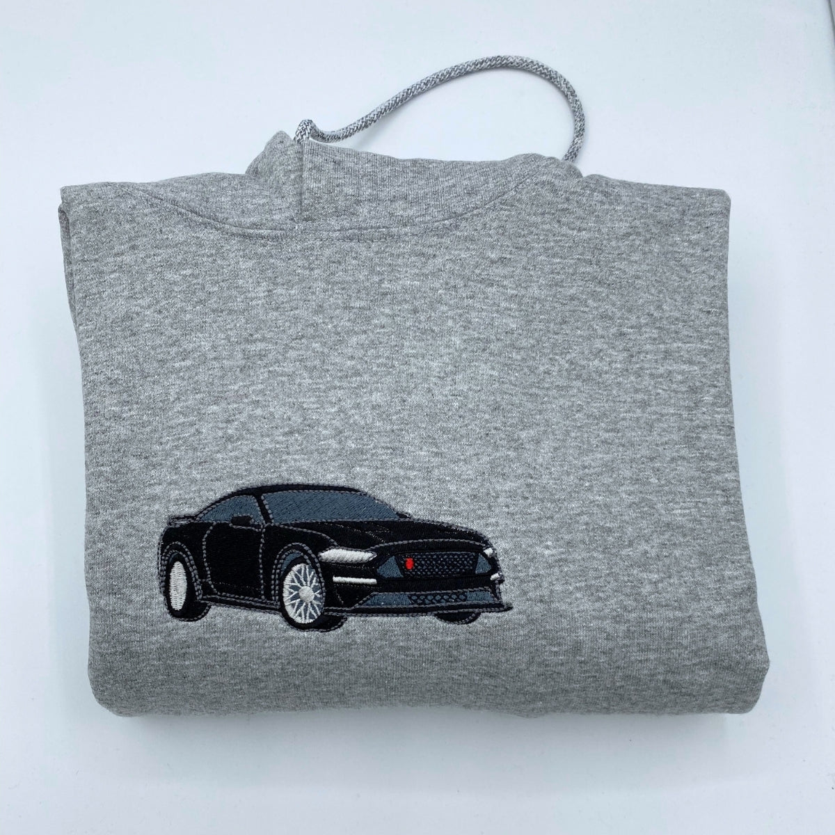 Custom Car Enthusiast Hoodies - Automotive Portrait Embroidered - Car Guy Gift