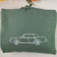 Custom Car Line Art Hoodies - Vehicle Outline Embroidered Sweatshirts - Classic Design
