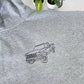 Custom Car Line Art Hoodies - Vehicle Outline Embroidered Sweatshirts - Classic Design